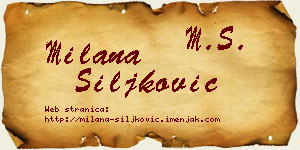 Milana Šiljković vizit kartica